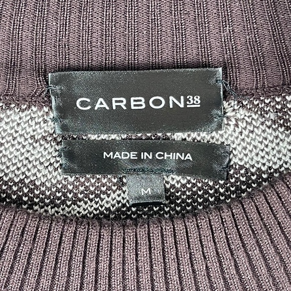 Carbon 38 Zebra Jacquard Crop Sweater‎ Brown Tan Size Medium New With Tag - Picture 2 of 11